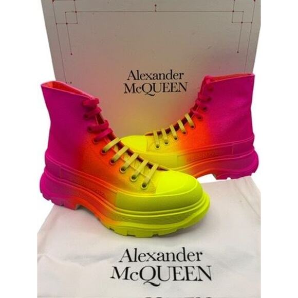 Alexander McQueen Men’s GradientSneaker Boots – Yellow/Orange/Pink – Size IT 40 main image 15